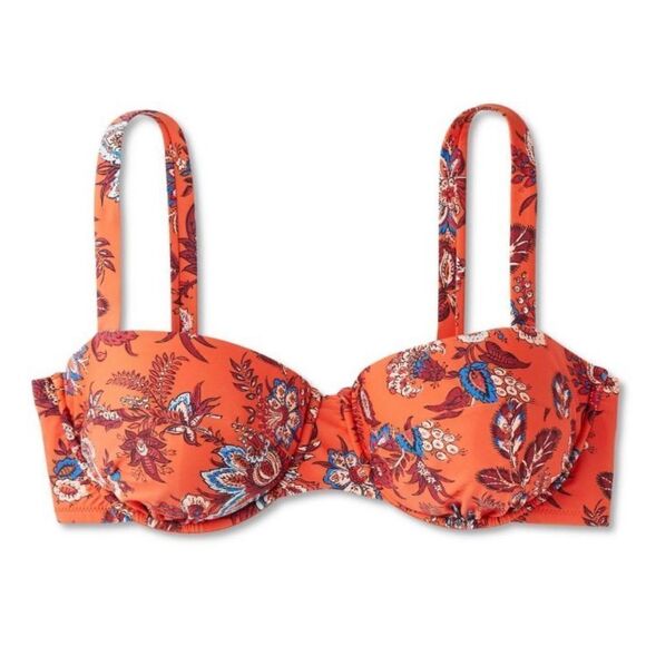 RHODE x Target Large Leafy Floral Print Underwire Bikini Swim Top Sz 18 NWT - Picture 3 of 13